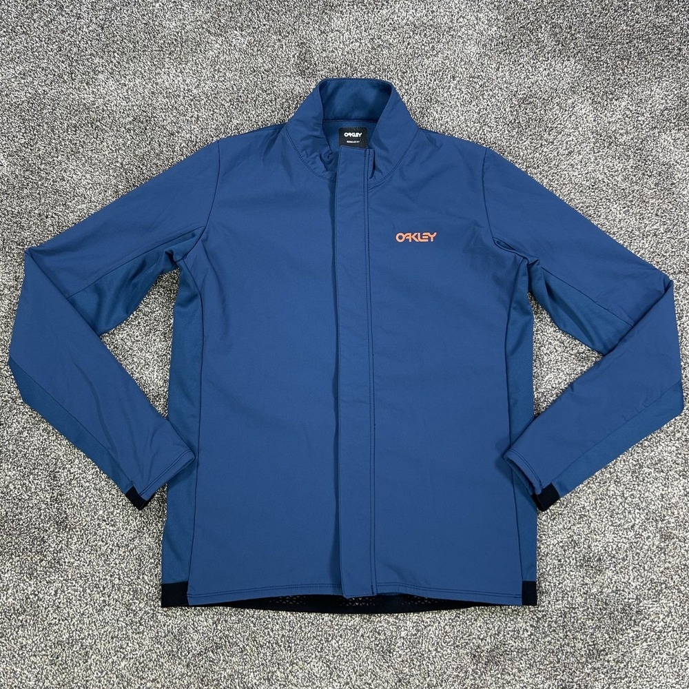 Oakley Elements Thermal RC Jacket Mens Large Regular Fit Blue Full Zip Mock Neck